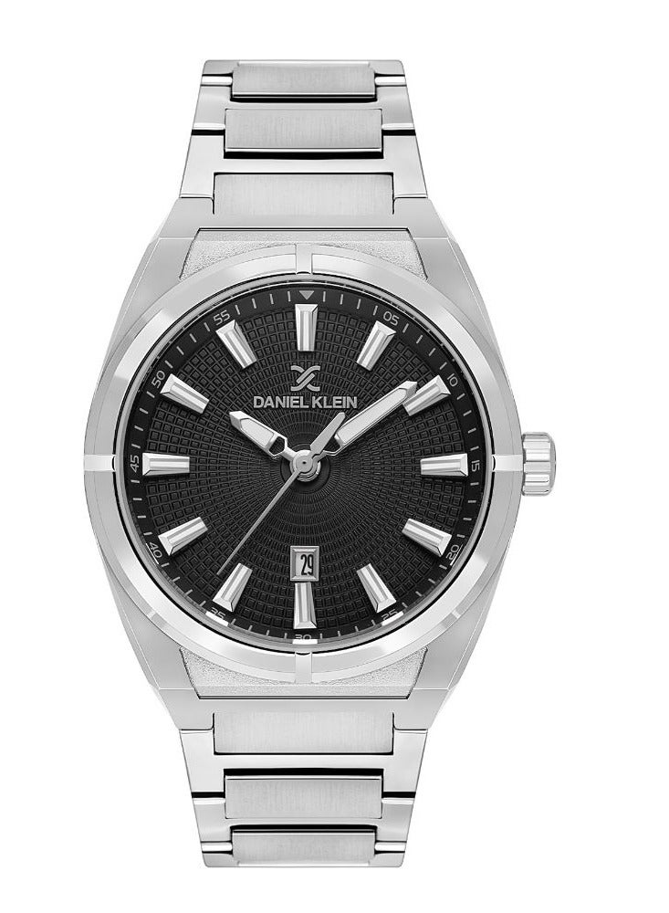 دانيل كلاين ساعة دانيال كلاين للرجال بسوار معدني ومينا سوداء كاجوال حصرية DK.1.13749-1 - Image 1