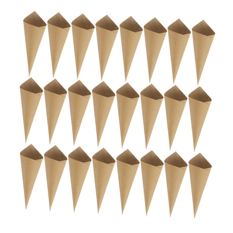Kraft Paper Petal Cones 60 Pack Sturdy Confetti Holders For Wedding Decorations - Image 2