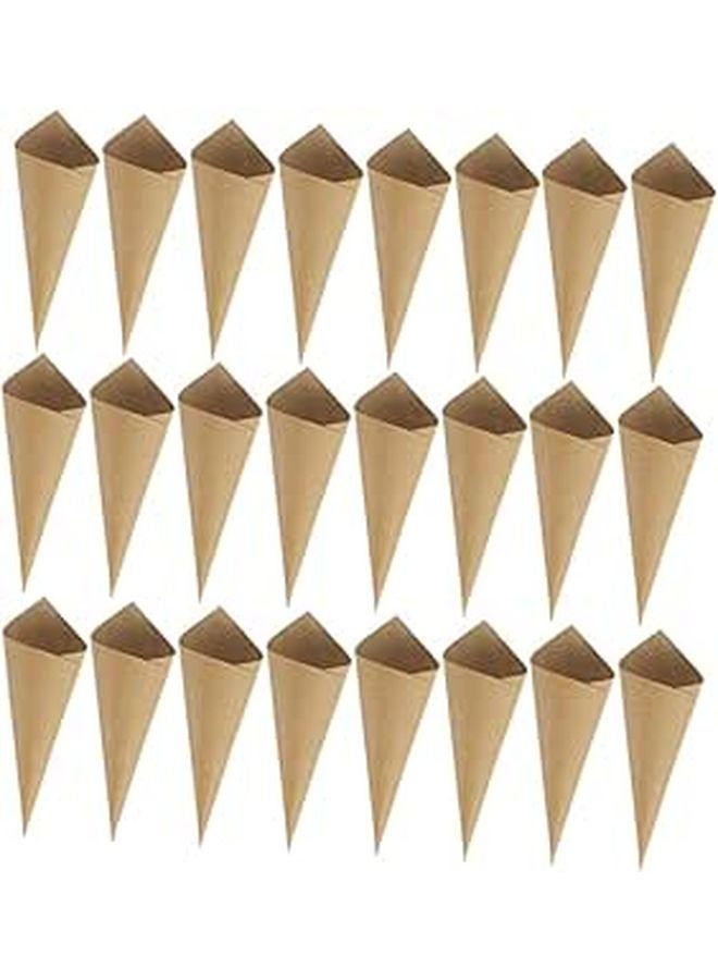 Kraft Paper Petal Cones 60 Pack Sturdy Confetti Holders For Wedding Decorations - Image 1