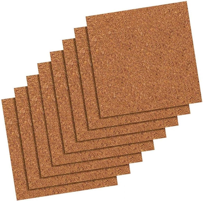 Quartet Cork Tiles, Bulletin Board Cork Panels 12" x 12" x 3/16", Natural, 8 Pack (108) - Image 1