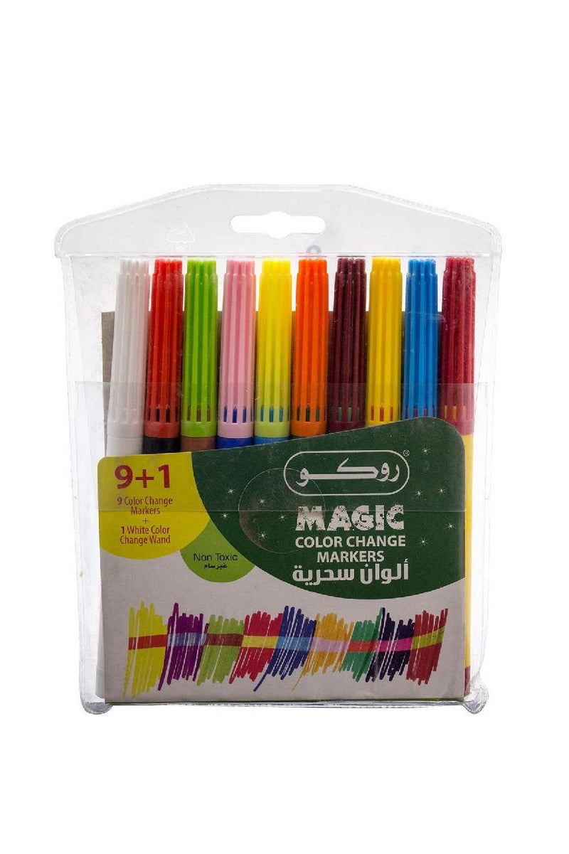 ROCO Magic Color Change Color Marker Assorted Color9+1 Pieces 