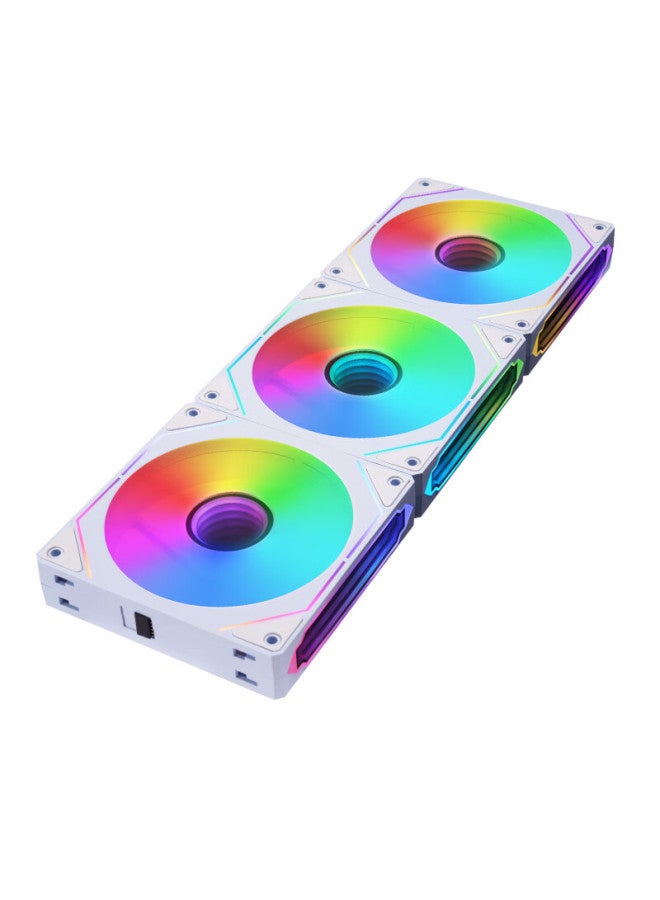 Play Jia Wanji Xingchen Pro Building Block Fan, White Forward Three-pack, 12cm Water-cooled Case Fan Module, Wireless Splicing/argb Synchronized Lighting/pwm Temperature Control - Image 5