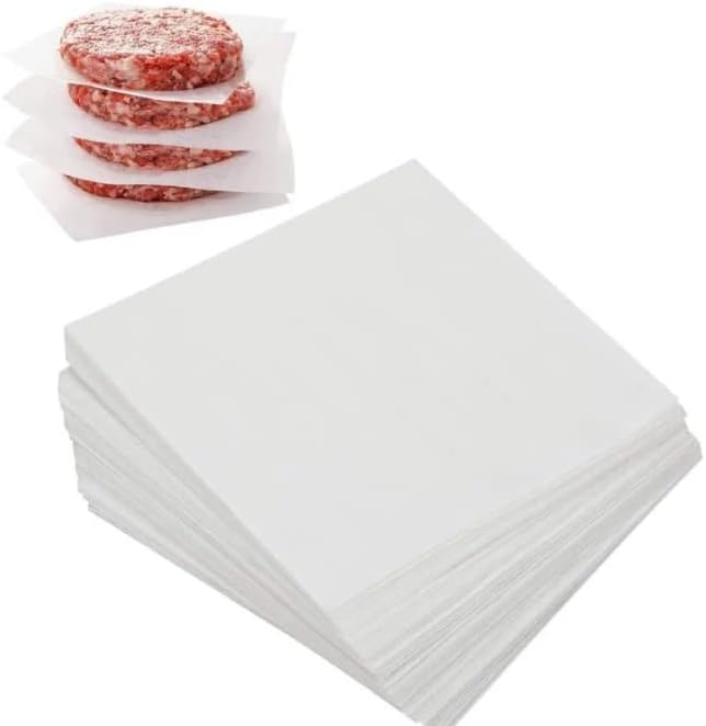 Decony Hamburger Patty Paper Sheets  USA MADE 1000 Pcs  55 x 55 Wax Paper Squares NonStick Burger Parchment Paper Sheets for Burger Press Deli Cheese PattiesOvenMicrowaveFreezer Safe 