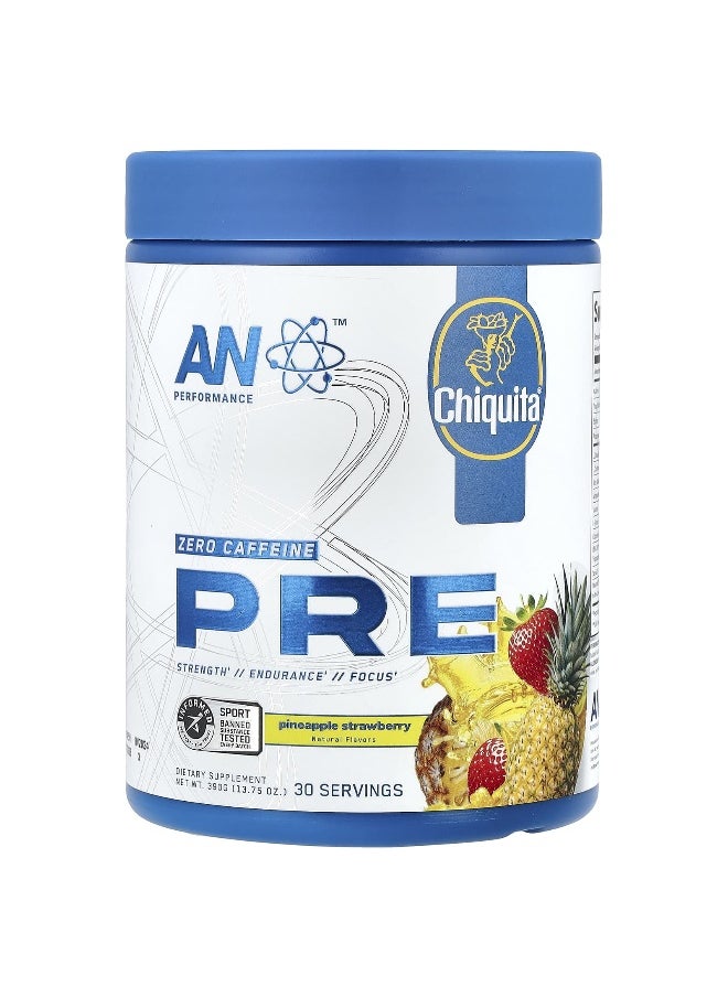 Abe - ABE, Pre-Workout, Zero Caffeine, Pineapple Strawberry, 13.75 oz (390 g) - Image 1