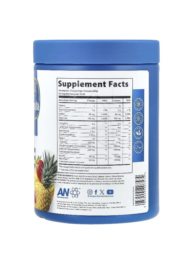 Abe - ABE, Pre-Workout, Zero Caffeine, Pineapple Strawberry, 13.75 oz (390 g) - Image 1