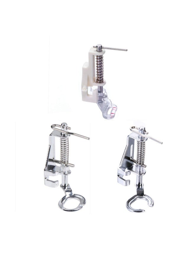 YEQIN 3pcs Large Metal Darning Free Motion Sewing Machine Presser Foot for All Low Shank Brother Singer Janome Babylock and More Sewing Machines - Include Close Toe Open Toe and Quilting Foot - Image 1