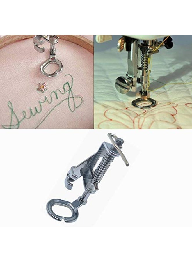 YEQIN 3pcs Large Metal Darning Free Motion Sewing Machine Presser Foot for All Low Shank Brother Singer Janome Babylock and More Sewing Machines - Include Close Toe Open Toe and Quilting Foot - Image 5