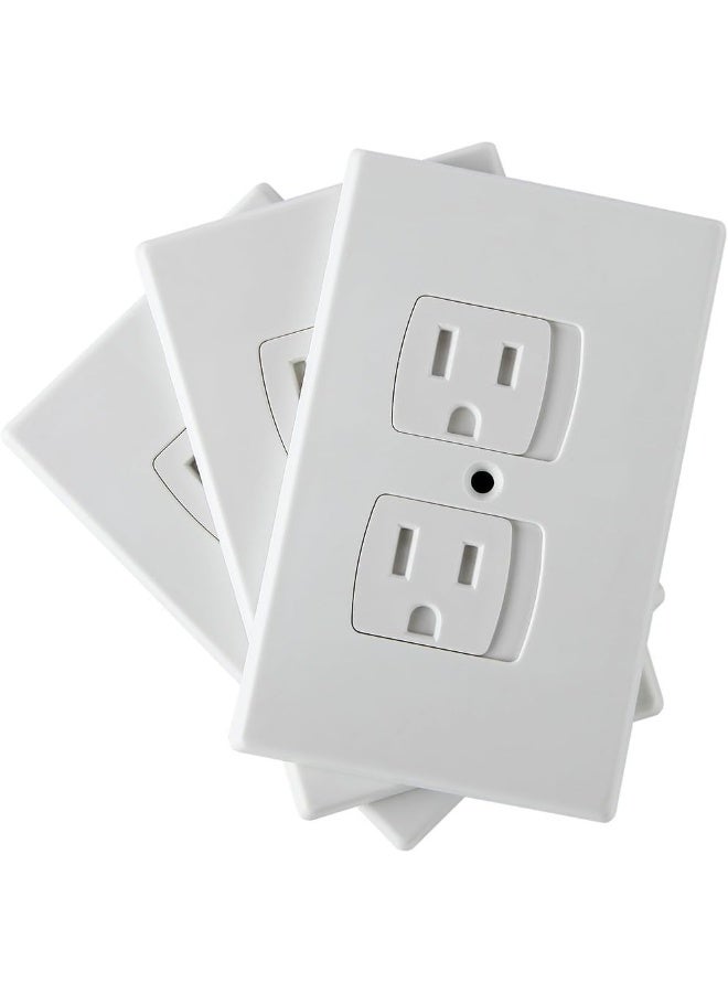 Jambini Self-Closing Baby Proof Outlet Covers Baby Proofing - An Alternative To Plug Covers for Electrical Outlets and Outlet Protectors (3 pack) - Image 1