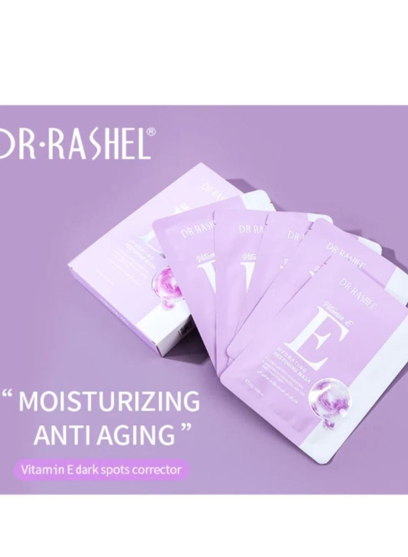 RASHELL Dr.Rashel Vitamin E Purify Hydrating Restoring Mask 25g x 5pcs 25grams - Image 2