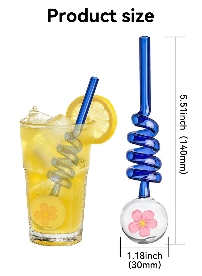 Premium Heat-Resistant Glass Straw Set (2PCS) – High Borosilicate Tube for Smooth Airflow, Durable, Reusable & Easy Cleaning - Image 2