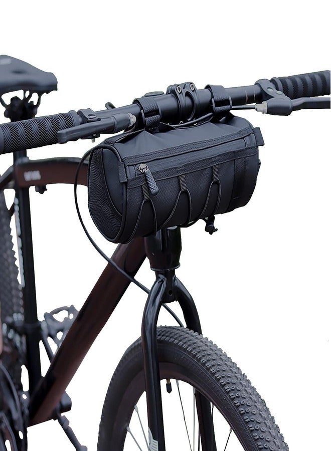 SCORYULE Back Bike Handlebar Bag, Small Bicycle Handle Bar Bag, Handy Front Bike Bags, Handlebar Storage Pouch Pack with Shoulder Strap, Little Mountain Road Bike Barrel Bag - Image 1