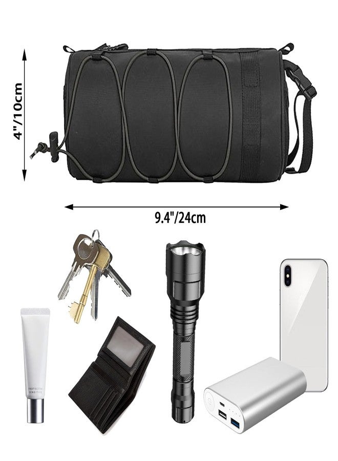 SCORYULE Back Bike Handlebar Bag, Small Bicycle Handle Bar Bag, Handy Front Bike Bags, Handlebar Storage Pouch Pack with Shoulder Strap, Little Mountain Road Bike Barrel Bag - Image 2