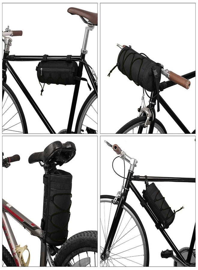 SCORYULE Back Bike Handlebar Bag, Small Bicycle Handle Bar Bag, Handy Front Bike Bags, Handlebar Storage Pouch Pack with Shoulder Strap, Little Mountain Road Bike Barrel Bag - Image 3