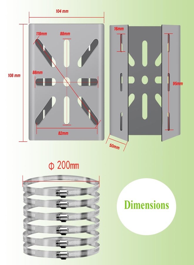 Lighfast 2pcs Universal Wall Mounting Bracket with 6 Loops, Stainless Steel Vertical Pole Mount Adapter for CCTV Security Camera PTZ Dome Indoor Outdoor AP Access Point Client CPE - Image 4