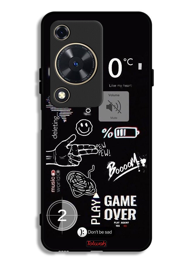 Tolwak Huawei Nova Y72S Protective Case Cover Game Over Pew Pew