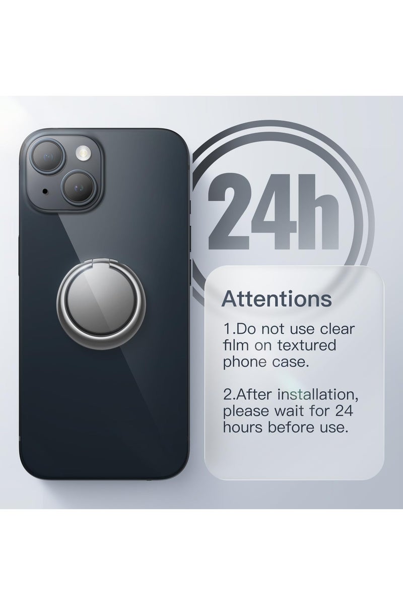 CMGTYYD Cell Phone Ring Holder, 360 Degree Rotation Metal Finger Grip Adjustable Cellphone Stand for Magnetic Car Mount, Compatible with iPhone, Galaxy, Pixel and More Smartphone - Image 2