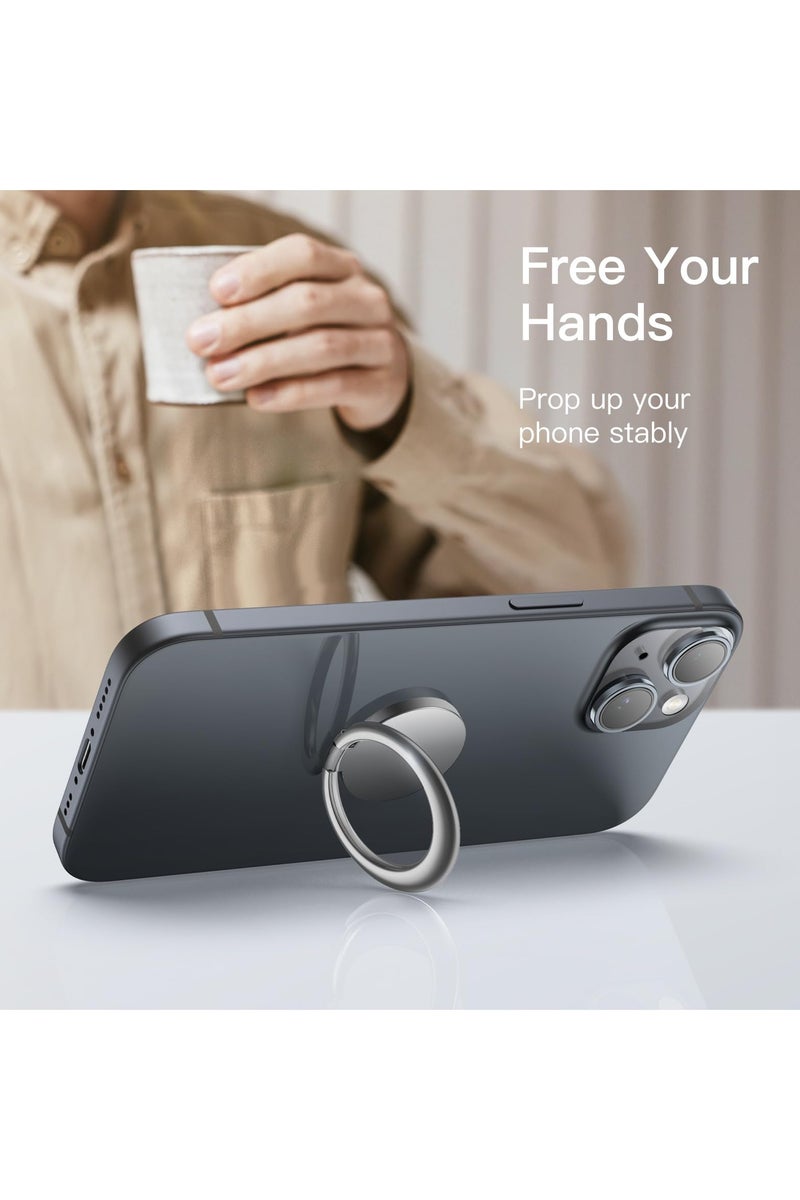 CMGTYYD Cell Phone Ring Holder, 360 Degree Rotation Metal Finger Grip Adjustable Cellphone Stand for Magnetic Car Mount, Compatible with iPhone, Galaxy, Pixel and More Smartphone - Image 5