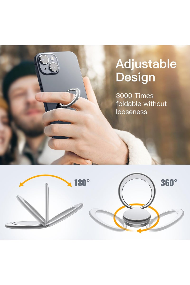CMGTYYD Cell Phone Ring Holder, 360 Degree Rotation Metal Finger Grip Adjustable Cellphone Stand for Magnetic Car Mount, Compatible with iPhone, Galaxy, Pixel and More Smartphone - Image 3