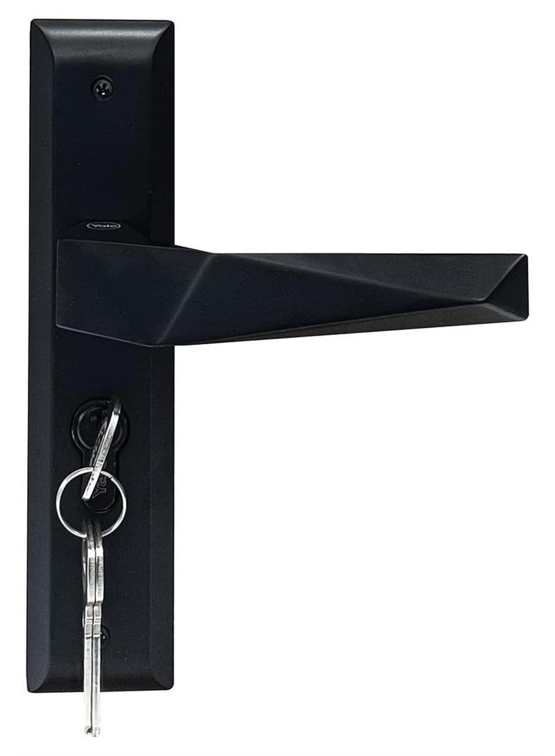 Yale Mortise Door Lock Handle Set Premium Door Locks for Main Door with 3 Keys | Door Handle Lock for Home/Bedroom/Office Suitable for Left & Right Handed Doors - Fits 30-40mm Doors (Matt Black) - Image 1