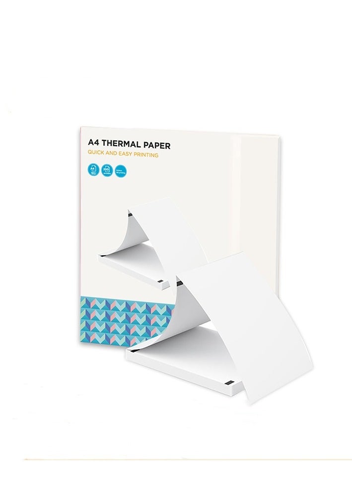 Generic Thermal Printing Paper A4, Compatible for M08F and HPRT MT800 MT800Q Portable Printers, 8.27x11.69in (200 sheets)  - Image 1