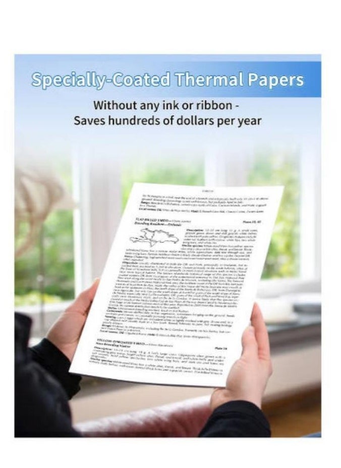 Generic Thermal Printing Paper A4, Compatible for M08F and HPRT MT800 MT800Q Portable Printers, 8.27x11.69in (200 sheets)  - Image 5