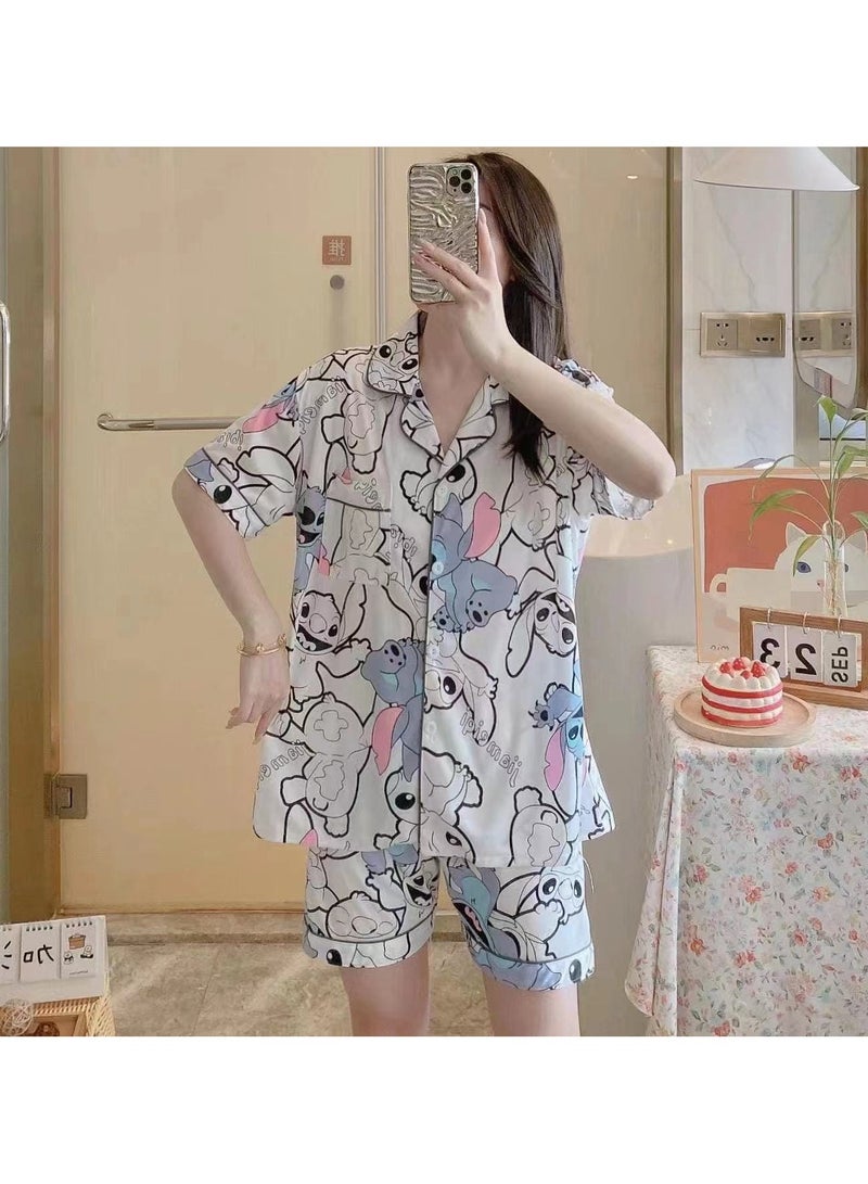 DubaiGallery Women's Pack Of 2 Top And Bottom Pyjama Set