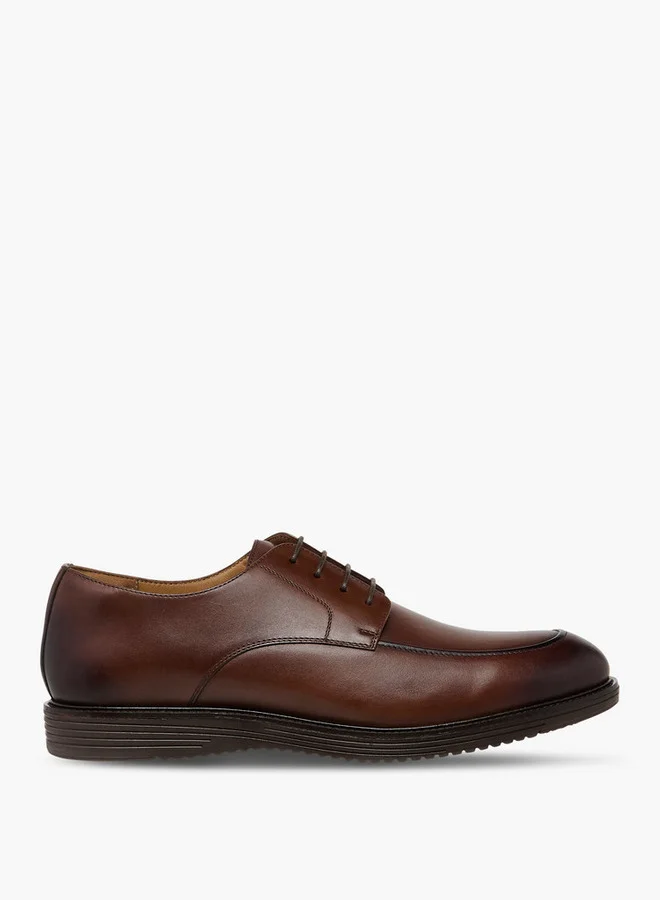DUCHINI Men's Solid Lace-Up Derby Shoes