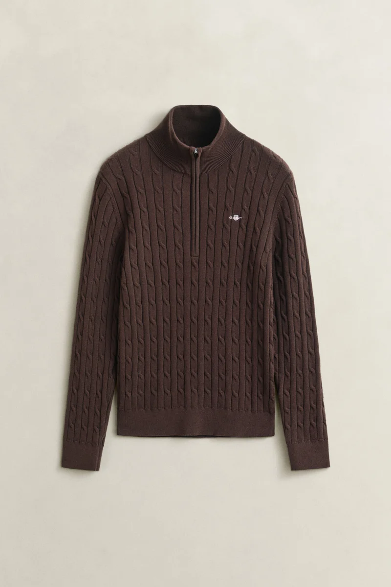 Gant  Stretch Cotton Cable Half-Zip for Women | Best Price UAE
