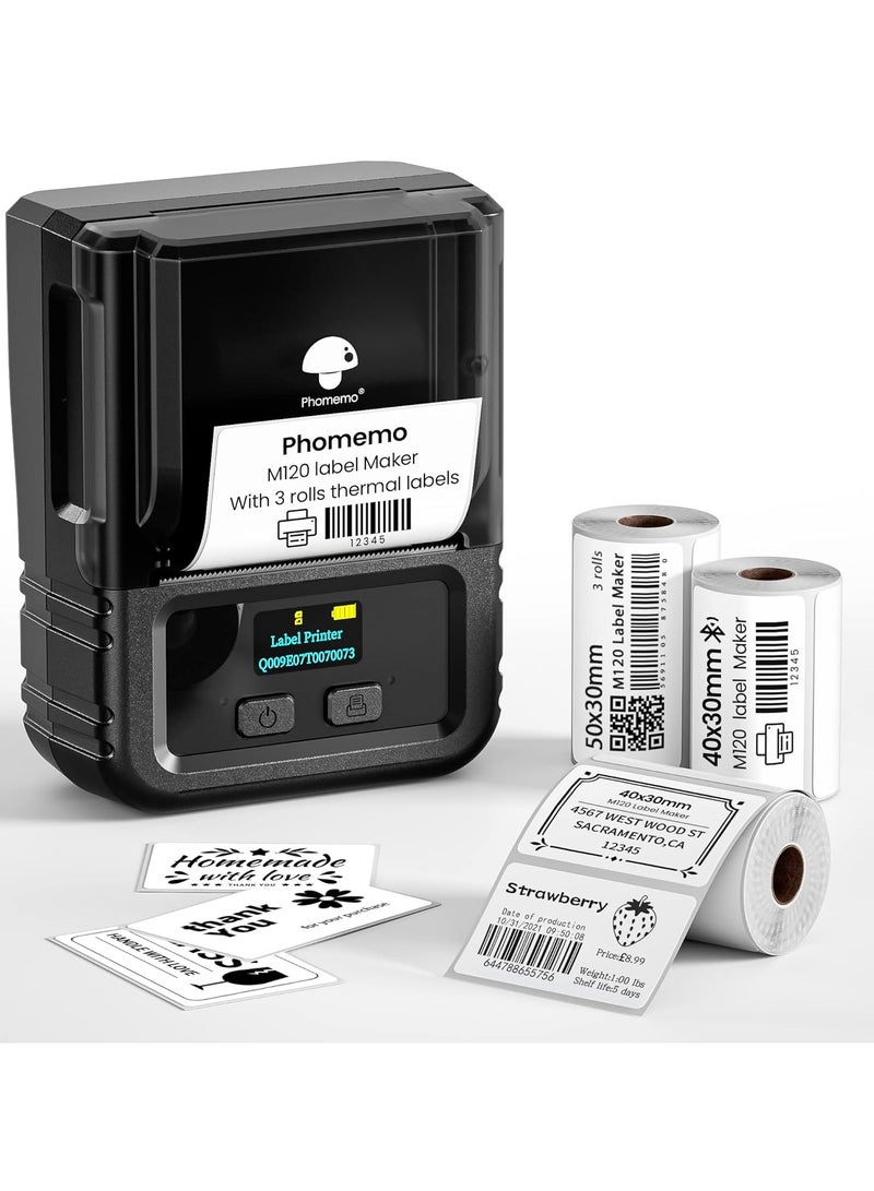 Phomemo M120 Label Maker Barcode Printer - Image 1
