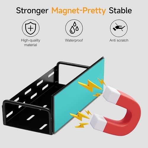 Livzing 4Pcs Magnetic Shelf for Fridge - Magnetic Spice Rack For Refrigerator - Fridge Side Storage Rack - Kitchen Organizer Rack - Floating Shelves for Washing Machine, Microwave Oven (26x11X9 cm) - Image 4
