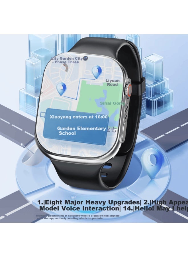 Aelvo Huawei Harmonyos Compatible Smart Watch For Children, Suitable For Apple Iphone, Ios, With Gps Positioning, Video Calls, Sim Card Slot, For Primary, Middle And High School Students, Uni - Image 3