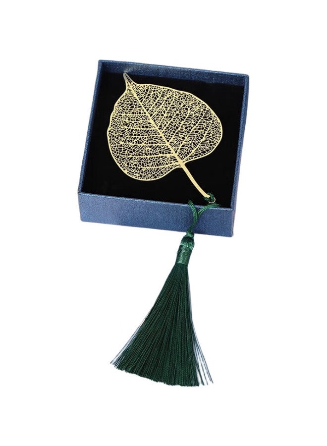 Tatanice [Lowest Price Online] Tatanice Brass Bookmark, Teacher'S Day Gift, Chinese-Style Metal Tassel, Unique Leaf Book Clip, Companion Gift, Birthday Present For Teachers And Friends - Image 3
