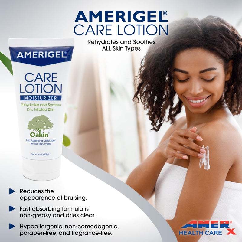 AMERIGEL Care Lotion â€“ Hypoallergenic Moisturizer - Diabetic Skin Care - Rehydrates and Soothes Dry, Irritated Skin - 6 oz. - Image 2
