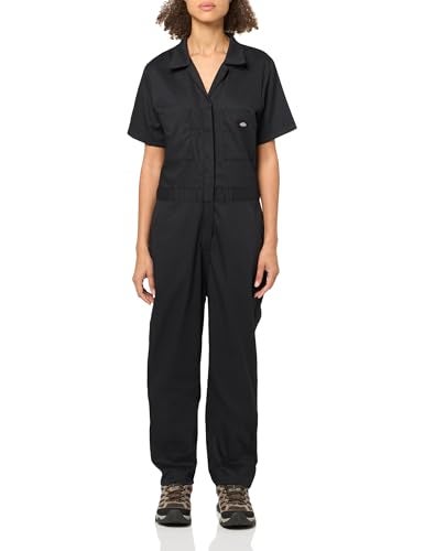 Dickies Womens FLEX Cooling Short Sleeve Coveralls BLACK M - Image 1