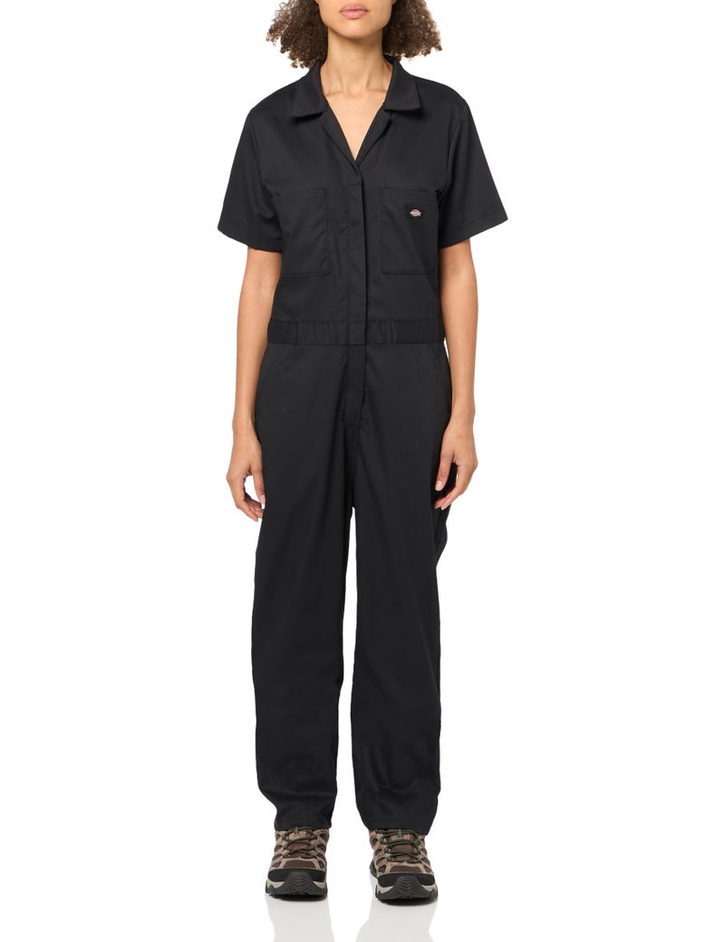 Dickies Womens FLEX Cooling Short Sleeve Coveralls BLACK M - Image 2