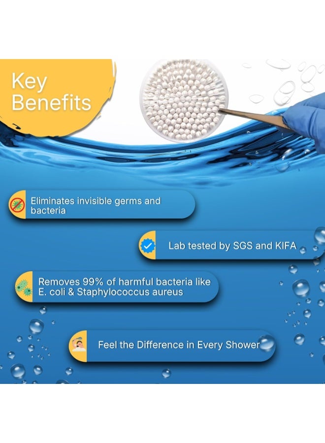 KAREZZ Anti Bacterial Ceramic Ball Filter Replacement for Shower Head. Made In Korea, Removes 99% Bacterias & Germs.Supports Hygienic Water Quality Long-Lasting Filter.Compatible Only with KAREZZ Shower Heads - Image 2