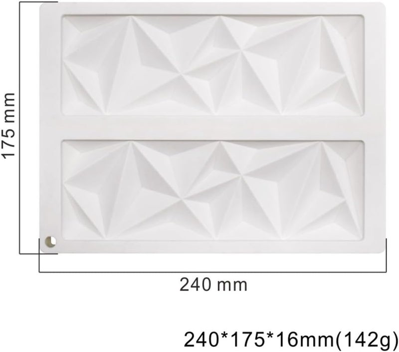 mostsom Silicone Molds Baking Mold for Mousse Cake, Silicone Mold for Chocolate, French Dessert Mold for Pastry Chocolate, Reusable Non-Stick Easy Release Baking Molds (F_ Rectangle) - Image 4