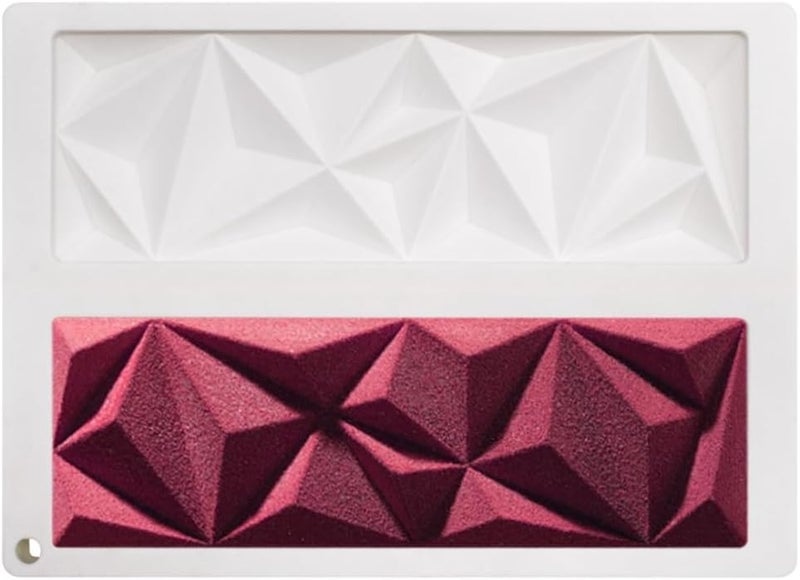 mostsom Silicone Molds Baking Mold for Mousse Cake, Silicone Mold for Chocolate, French Dessert Mold for Pastry Chocolate, Reusable Non-Stick Easy Release Baking Molds (F_ Rectangle) - Image 3