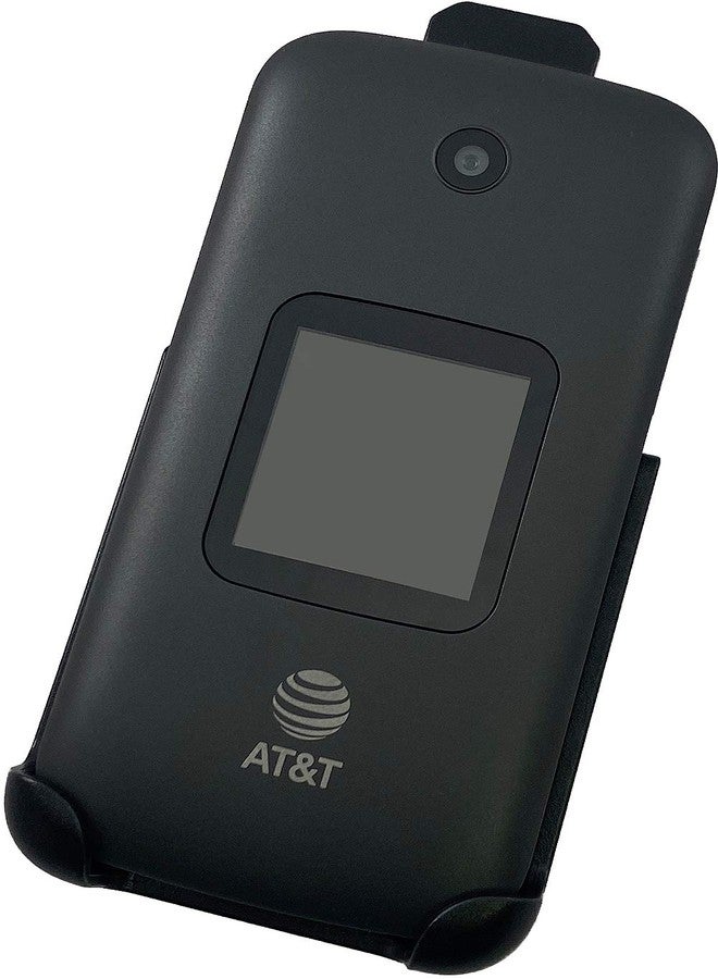 نيكيد سيل فون جراب لهاتف Alcatel Smartflip/Go Flip 3، من Nakedcellphone أسود [دوار/بآلية تثبيت]، جراب حامل بمشبك حزام [مع مسند] لهاتف Alcatel Go Flip 3، Alcatel Smartflip (2019) - Image 3