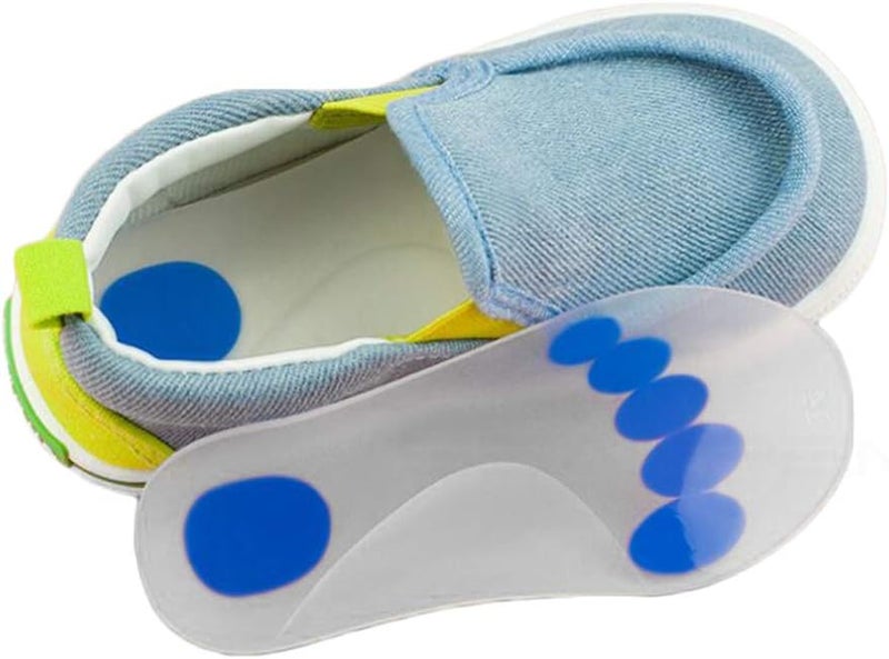 comfrt Child Silicone Arch Support Insole - Comfort Shock Absorption Slow Pressure Correction Shoe Pad, Kid Full Length Sport Shoe Cushion, for Baby Teen Prevention of Flat Feet, Foot Orthopedic Insole (XS) - Image 1