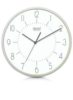 Ajanta Real Silent Sweep Movement Designer Clock Wall Clock Green (Plastic, 118Wx118Lx16H Inches) 