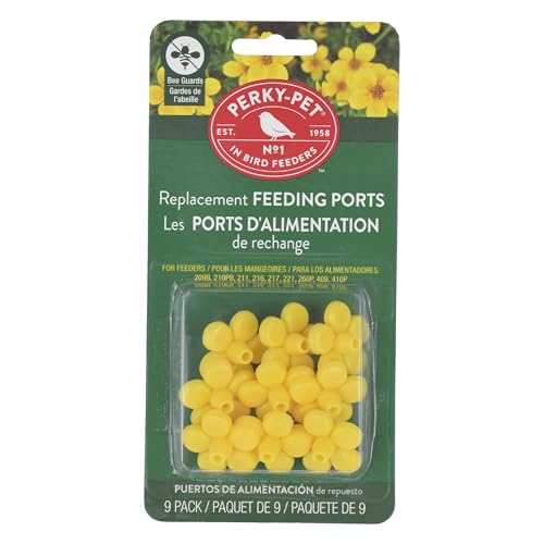 Perky-Pet Perky Pet 202FB 9 Piece Yellow Hummingbird Feeder Replacement Flowers - Image 1