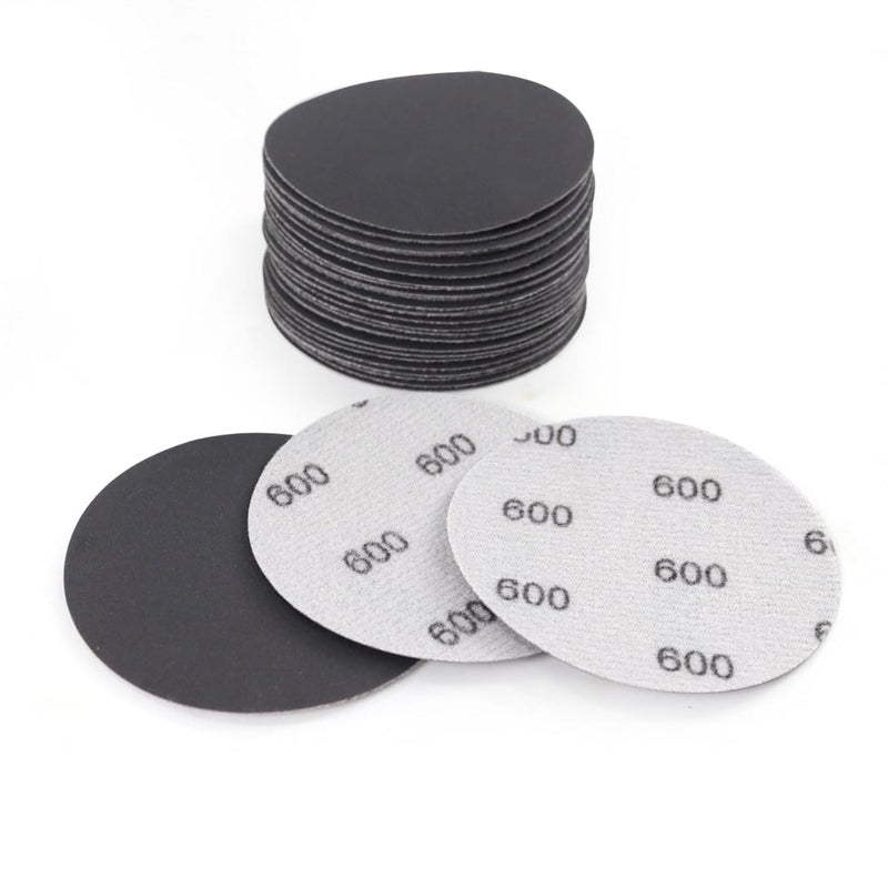 MAXMAN 30 قطعة أقراص صنفرة 3 بوصة، 600 حبيبة، ورق صنفرة سيليكون كربيد احترافي، للتلميع الرطب والجاف للأخشاب، المعادن، الطلاء، تلميع السيارات - Image 1