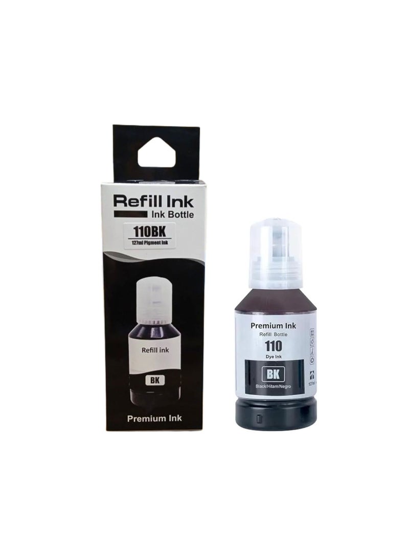 Terabyte 110S ink  127ml for EcoTank for EPSON Black Double for M1100/M1120/ M1140/M1170/M1180/ M2120/M2140/M2170/ M3140/M3170/M3180 (PACK OF 2) - Image 2