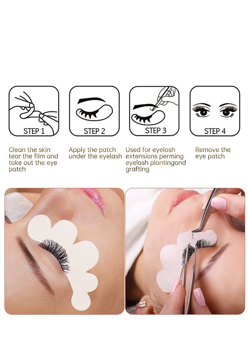 Zikra 50 Pairs Eye Gel Pads, Lint Free Under Eye Patches for Eyelash Extensions, Premium Eye Mask Beauty Tool Kit (Pink) - Image 3