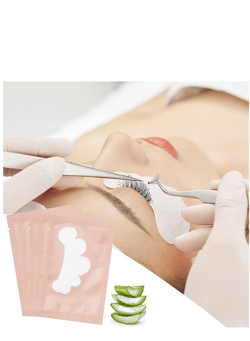 Zikra 50 Pairs Eye Gel Pads, Lint Free Under Eye Patches for Eyelash Extensions, Premium Eye Mask Beauty Tool Kit (Pink) - Image 2