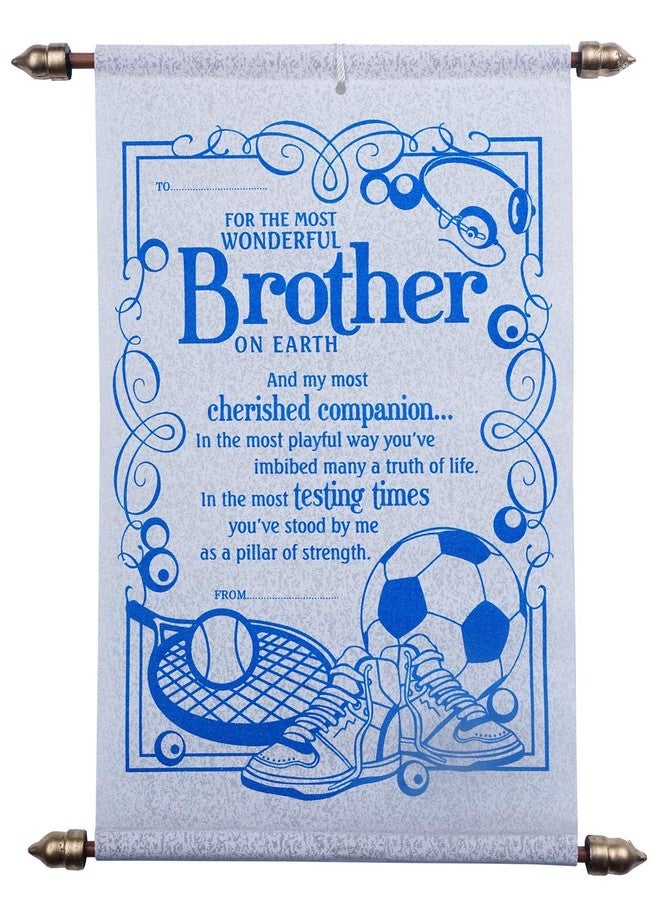 Natali Traders Scroll Greeting Card for Brother - Message Card Gift for Big Brother, Bhaiya, Bhai Birthday - Rakhi Raksha Bandhan - Bhai Dooj - Image 1