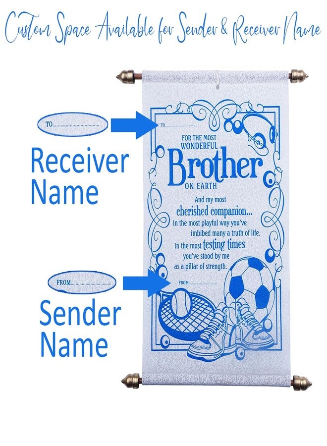 Natali Traders Scroll Greeting Card for Brother - Message Card Gift for Big Brother, Bhaiya, Bhai Birthday - Rakhi Raksha Bandhan - Bhai Dooj - Image 2