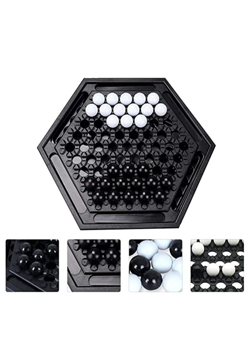 KASTWAVE Abalone Marble Strategy Game Winner Board Games Toys Table Desktop Chess Battle Indoor Outdoor Yard Garden Games Party Interactive Educational Game Toys, for Adults Kids - Image 1