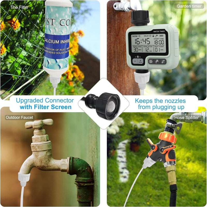 POCKET PANDA Misters for Outside Patio,Misting System for Cooling Outdoor,50Ft (15M),Water Mist Hose DIY Kit for Porch,Canopy,Deck,Umbrella,Garden,Greenhouse,Yard,Plants,Trampoline Sprinkler Accessories for Kids - Image 2